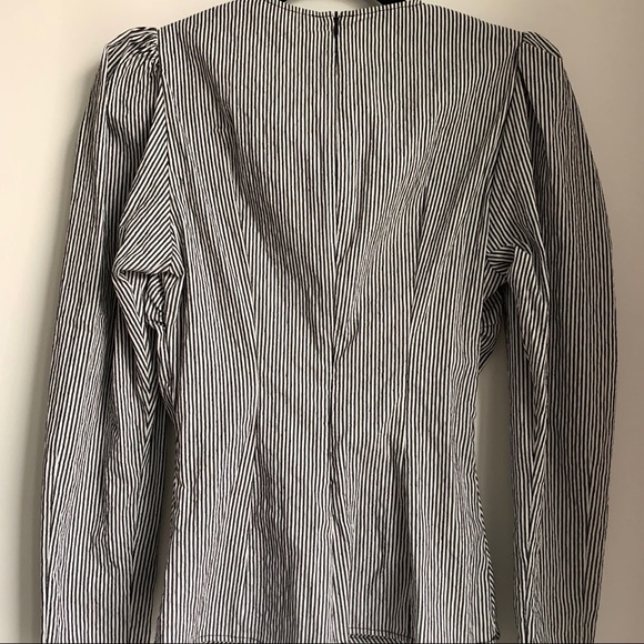 NWT Zara Striped Poplin Blouse Top - Picture 6 of 8